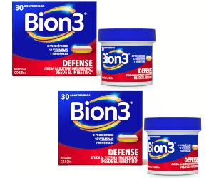 Bion3 Defense Probióticos y Vitaminas 2x30 Comprimidos