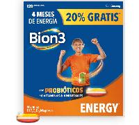 Bion3 Energy Probióticos, 10 Vitaminas y 4 Minerales 120 Comprimidos