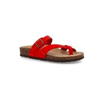 BioNatura 11 A 456 Imb. V. Nabuk - Chanclas de mujer con plantilla anatómica, rojo, 38 EU