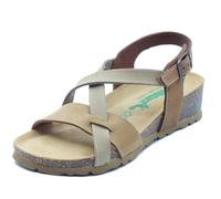 BioNatura 12A826 Nabuk Multi Taupe Sandalias para Mujer de Piel, Multi Taupe, 39 EU