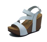 BioNatura 29A2008 Imb Bycast Blanco Sandalia para Mujer con Cuña Alta, Color blanco., 39 EU