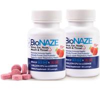 Bionaze Probiótico de senos orales con BLIS K12 y BL-04 para senos paranasales, garganta, oído, nariz, boca, dientes y encías. Cepas clínicamente probadas para mejorar la salud (paquete de 2)