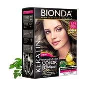 BIONDA Professional Color Cream 6.31 Golden Almendra 200 ml | Pack doble | Queratina y Moringa Cuidado | Color intenso de larga duración con brillo | 100% cobertura de canas