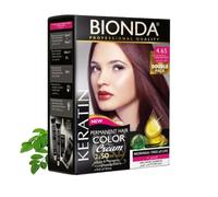 BIONDA Professional Color Cream Color Cream 4.26 Dark Caoba 200 ml | Pack doble | Queratina y Moringa Cuidado | Color intenso de larga duración con brillo | 100% cobertura de canas