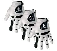 BIONIC Guantes de Golf de Cuero Hombre - LH - Blanco - L - Paquete de 3