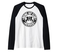 Bionic Hip Club Miembro Logo Vintage Cirugía Reemplazo de Cadera Camiseta Manga Raglan