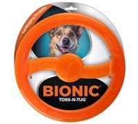 BIONIC Juguete Interactivo para Perros Toss-N-Tug Ring, 22,7 cm