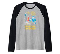 Bionic Patient Trust Me Im Bionic Fun Mens Cirugía Recuperación Camiseta Manga Raglan