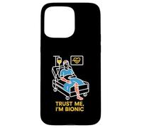 Bionic Patient Trust Me Im Bionic Fun Mens Cirugía Recuperación Carcasa para iPhone 15 Pro MAX