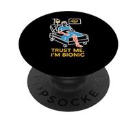 Bionic Patient Trust Me Im Bionic Fun Mens Cirugía Recuperación PopSockets PopGrip Adhesivo