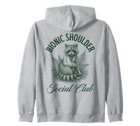 Bionic Shoulder Social Club Raccoon Lesiones Recuperación Divertido Sudadera con Capucha