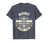 Bionic Spine Club Cirugía Médica Avanzada - Camiseta, Hombre, Azul Jaspeado, XL
