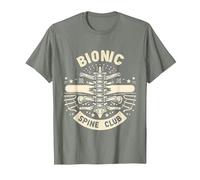Bionic Spine Club Cirugía Médica Avanzada - Camiseta, Hombre, Verde Militar Jaspeado, XXL