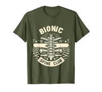 Bionic Spine Club Cirugía Médica Avanzada - Camiseta, Hombre, Verde Oliva, M