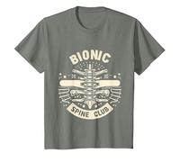 Bionic Spine Club Cirugía Médica Avanzada - Camiseta, Niños, Verde Militar Jaspeado, 3 años