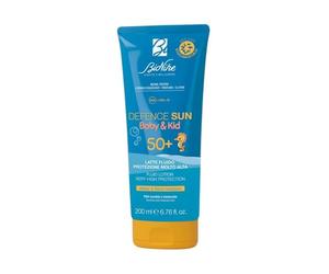 BioNike Defence Sun Baby & Kid - Leche líquida SPF 50+ 200 ml, resistente al agua