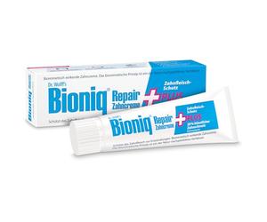 Bioniq® Pasta de dientes reparadora para protección de encías, 4 x 75 ml, pasta de dientes reparadora con hidroxiapatita, protege contra la inflamación de las encías, el sarro y la placa dental, sin