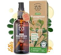Bionoble Aceite de Fenogreco Orgánico 100ml - Aceite Macerado de Fenogreco y Aceite de Girasol - Cuerpo, Pecho, Glúteos, Cabello - Vegano, Cruelty Free - Botella de vidrio + Pipeta + Bomba