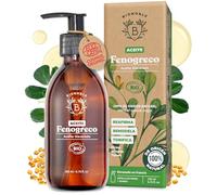 Bionoble Aceite de Fenogreco Orgánico 200ml - Aceite Macerado de Fenogreco y Aceite de Girasol - Cuerpo, Pecho, Glúteos, Cabello - Vegano y Cruelty Free - Botella de vidrio + Bomba