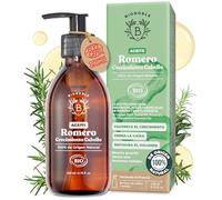 BIONOBLE Aceite de Romero para el Cabello Orgánico - Estimula Crecimiento y Reduce Caída - Aceite Esencial de Romero y Aceite de Ricino - Rosemary Oil Hair Growth - Botella de Vidrio + Bomba - 200ml