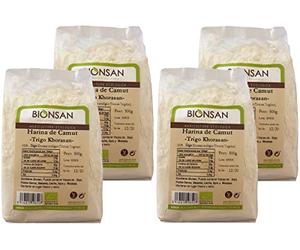Bionsan Harina de Camut Ecológico - Trigo Khorasan - 4 Paquetes de 500 gr - Total: 2000 gr…