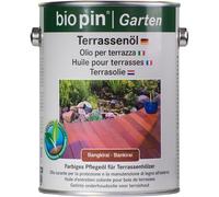 Biopin Premium Terrassenöl Bangkirai 2,5l Natural Aceite para Exterior Protector