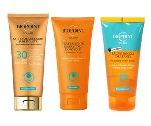 Biopoint Crema Solare Protección 30 Set Máscara Cabello Despues Del Sol Y Gel