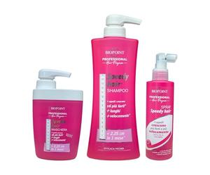 BIOPOINT Professional - Kit de pelo Speedy Hair Hair - Champú + máscara + spray - CreSCITA más rápido