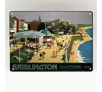 Biopracess - Cartel de metal con texto en inglés "Briddlington LNER Railway" (20,3 x 30,5 cm)