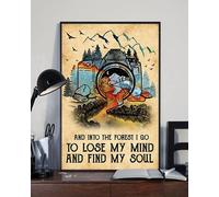 Biopracess Cartel de metal con texto en inglés "Camera Photographer And Inton The Forest I Go To Lose My Mind And Find My Soul (20,3 x 30,5 cm)