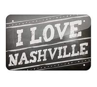Biopracess Letrero de metal con texto en inglés "I Love Nashville", 20,3 x 30,5 cm