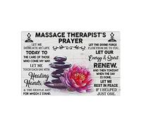 Biopracess Letrero de metal con texto en inglés "Massage Therapist Let Me Dedicate My Life", decoración de baño, mural vintage, 20 x 30 cm