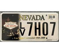 Biopracess Placa de matrícula americana auténtica de Nevada Las Vegas Centennial, 6 x 12 pulgadas