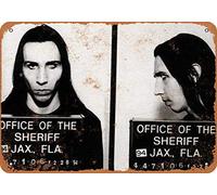 Biopracess Placa de pared con diseño de Marilyn Manson de Marilyn Manson de 20,3 x 30,5 cm