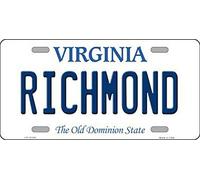 Biopracess Richmond Virginia State Background - Placa de matrícula de 15 x 30 cm