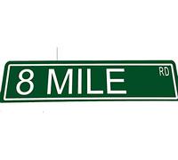 Biopracess Señal de calle de metal personalizada de 8 millas Rd de 4 x 16 pulgadas