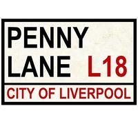 Biopracess Street Road Signs Penny Lane - Placa decorativa (20,3 x 30,5 cm)