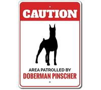 Bioprocess Cartel de Doberman Pinscher, decoración de Doberman Pinscher, cartel de metal de aluminio, 8 x 12 pulgadas