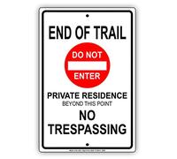 Bioprocess Cartel de metal con texto en inglés "Do Not Enter Private Residence" para decoración de pared, 8 x 12 pulgadas