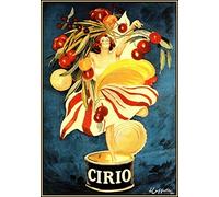Bioprocess Cirio Foods - Cartel de metal grande con publicidad italiana vintage, póster de metal de aluminio, 8 x 12 pulgadas