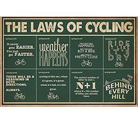 Bioprocess Póster de lata para el hogar, diseño retro de las leyes del ciclismo, decoración del hogar, póster de metal de 8 x 12 pulgadas
