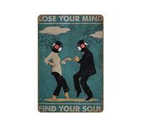 Bioputty Póster de pulp fiction con texto en inglés "Lose Your Mind Find Your Soul", póster de música de ficción, póster de baile, decoración de pared, regalo para amantes de la música, letrero de