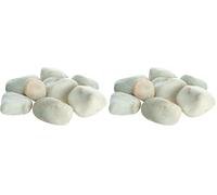 biOrb 46053 Juego de guijarros Blancos - Atractiva decoración de Acuario para diseñar el Fondo | Compuesto de guijarros de mármol | Adecuado para Agua Dulce y Agua Marina (Paquete de 2)