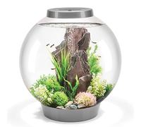 biOrb 72012 CLASSIC 60 LED plateado - acuario decorativo completo con sistema de filtrado, iluminación LED y grava cerámica de resistente cristal acrílico