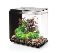 biOrb 72033 FLOW 30 LED, negro - acuario de diseño elegante | set completo con sistema de filtrado, iluminación LED, grava de fondo y difusor de aire de resistente cristal acrílico.