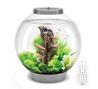 biOrb Classic 30 Acuario acrílico de 8 galones con Luces LED Multicolor con Control Remoto, Tanque Moderno para exhibición de Mesa, Color Plateado