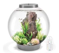 biOrb Classic 60 Acuario acrílico de 16 galones con Luces LED Multicolor con Control Remoto, Tanque Moderno para exhibición de Mesa, Color Plateado