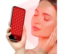 Bioredrlt Mini terapia de luz roja para cara, panel LED de portabilidad infrarrojo cercano, 90 LED sin parpadeo, panel de alta potencia, ideal para cuerpo, cara, recuperación, mejora el sueño y la