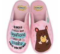 BioRelax - Zapatillas Mujer Eres la Madre más molona - Rosa, 40