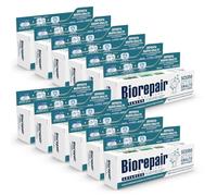 Biorepair, Advanced - Pasta de dientes anticarie (12 paquetes de 75 ml, antibacteriana, antiplaca y caries, protege el esmalte de uñas de la agresión bacteriana)